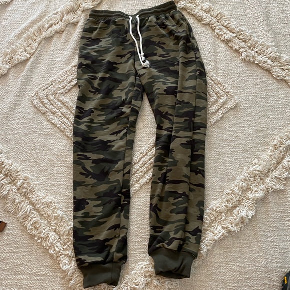 Pants - green camo sweats!